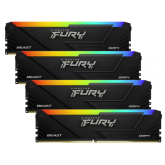 Kit Memorie Kingston Fury Beast RGB Intel XMP 2.0, 128GB, DDR4-3200MHz, CL16, Quad Channel