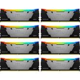 Kit Memorie Kingston FURY Renegade RGB Black Intel XMP 2.0, 256GB, DDR4-3200MHz, CL16, Octa Channel