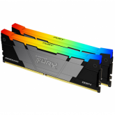 Kit Memorie Kingston FURY Renegade RGB Black Intel XMP 2.0, 64GB, DDR4-3600MHz, CL18, Dual Channel