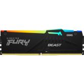 Memorie Kingston Fury Beast RGB Black AMD EXPO/Intel XMP 3.0, 8GB, DDR5-5200MHz, CL36