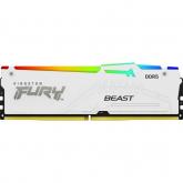 Memorie Kingston Fury Beast RGB White AMD EXPO/Intel XMP 3.0, 16GB, DDR5-5200MHz, CL36