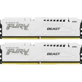 Kit Memorie Kingston Fury Beast White AMD EXPO/Intel XMP 3.0, 64GB, DDR5-5200MHz, CL36, Dual Channel