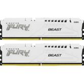 Kit Memorie Kingston Fury Beast White Intel XMP 3.0, 64GB, DDR5-5200MHz, CL40, Dual Channel