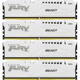 Kit Memorie Kingston Fury Beast White Intel XMP 3.0, 64GB, DDR5-5200MHz, CL40, Quad Channel