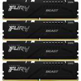 Kit Memorie Kingston Fury Beast Black Intel XMP 3.0, 128GB, DDR5-5600MHz, CL40, Quad Channel