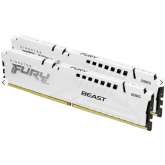 Kit Memorie Kingston Fury Beast White Intel XMP 3.0, 32GB, DDR5-6000MHz, CL30, Dual Channel