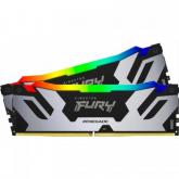 Kit Memorie Kingston FURY Renegade RGB Silver Intel XMP 3.0, 64GB, DDR5-6000MHz, CL32, Dual Channel