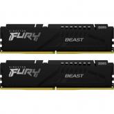 Kit memorie Kingston Fury Beast Black 32GB, DDR5-6000MHz, CL40, Dual Channel