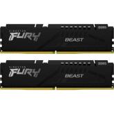 Kit memorie Kingston Fury Beast Black 32GB, DDR5-6000MHz, CL40, Dual Channel