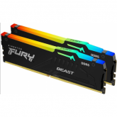 Kit Memorie Kingston Fury Beast RGB Intel XMP 3.0, 64GB, DDR5-6400MHz, CL32, Dual Channel