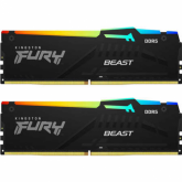 Kit Memorie Kingston Fury Beast RGB Intel XMP 3.0/AMD EXPO, 64GB, DDR5-6400MHz, CL32, Dual Channel
