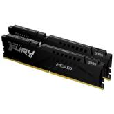 Kit Memorie Kingston Fury Beast Black Intel XMP 3.0, 32GB, DDR5-6400MHz, CL32, Dual Channel