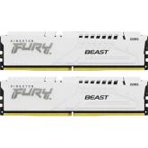 Kit Memorie Kingston Fury Beast White Intel XMP 3.0/AMD EXPO, 32GB, DDR5-6800MHz, CL34, Dual Channel