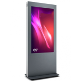 Totem Display Public Kiosk B01V65N-SAB, 65inch, Black-Silver