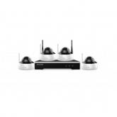 Kit Camere de supraveghere NVR Hikvision DS-7104NI-K1/W/M + 4 Camere IP Dome DS-2CD2141G1- IDW1 + 1 HDD WD10PURX 