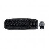 Kit Genius KM-200 - Tastatura, USB, Black + Mouse Optic, USB, Black