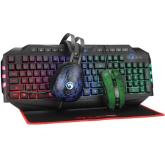 Kit Marvo Advanced 4in1 CM550, Tastatura Marvo K624, RGB LED, USB, Black + Casti Marvo HG8930, Black + Mouse Optic Marvo M504, USB, Black + Mouse Pad Marvo G18, Black