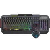 Kit Marvo KM413 - Tastatura K413, RGB LED, USB, Black + Mouse Optic Marvo M413, RGB LED, USB, Black