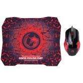 Kit Marvo MARVO_M416G1 -  Mouse Scorpion Red Emperor M416, Optic, RBG Led, USB, Black-Red + Mouse Pad Marvo Scorpion Revive G1, Black-Red