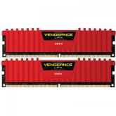 Kit Memorie Corsair Vengeance LPX Red 16GB DDR4-3000Mhz, CL15 Dual Channel