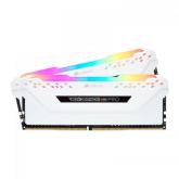 Kit Memorie Corsair Vengeance RGB PRO White 16GB, DDR4-2666MHz, CL16, Dual Channel