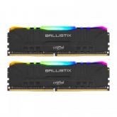 Kit Memorie Crucial Ballistix Black RGB 16GB, DDR4-3200MHz, CL16, Dual Channel
