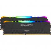 Kit Memorie Crucial Ballistix Black RGB 64GB, DDR4-3600MHz, CL16, Dual Channel