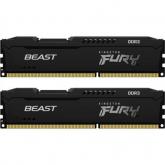 Kit memorie Kingston FURY Beast Black 16GB, DDR3-1600MHz, CL10, Dual Channel