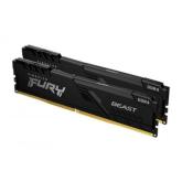 Kit memorie Kingston FURY Beast Black 64GB, DDR4-2666MHz, CL16, Dual Channel