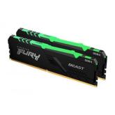 Kit memorie Kingston FURY Beast RGB, 16GB, DDR4-3733, CL19