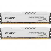 Kit Memorie Kingston HyperX Fury White Series 16GB DDR3-1866Mhz, CL10