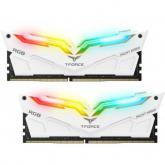 Kit Memorie TeamGroup T-Force Night Hawk White RGB 16GB, DDR4-3200MHz, CL16, Dual Channel