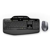 Kit Wireless Logitech MK710 - Tastatura, USB, Layout UK, Black + Mouse Optic, USB, Black