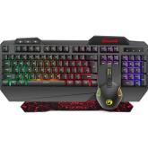 Kit Wireless Marvo CM306 - Tastatura, USB, Black + Mouse Optic, USB, Black + Mouse Pad, Black-Red