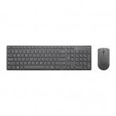 Kit Wireless Tastatura Lenovo + Mouse Professional Ultraslim, USB, Black