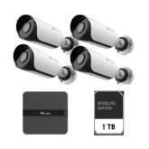 Kit Camera IP Bullet MILESIGHT TECHNOLOGY MS-C2964-UPD, 2MP, Lentila 2.8mm, IR 30m + NVR MS-N1004-UPC