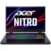 Laptop Acer Nitro 5 AN517-55, Intel Core i7-12700H, 17.3inch, RAM 16GB, SSD 512GB, nVidia GeForce RTX 4050 6GB, No OS, Obsidian Black