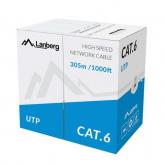 Cablu retea Lanberg LCU6-11CU-0305-S, Cat.6, UTP, 305m, Grey