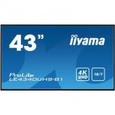 Business Display Iiyama Seria ProLite LE4340UHS-B1, 43inch, 3840x2160pixeli, Black - RESIGILAT
