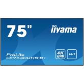 Business TV Iiyama Seria ProLite LE7540UHS-B1, 75inch, 3840x2160pixeli, Black