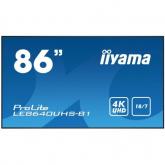 Business TV Iiyama Seria ProLite LE8640UHS-B1, 86inch, 3840x2160pixeli, Black