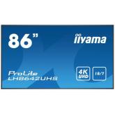 Business TV Iiyama Seria ProLite LH8642UHS-B3, 86inch, 3840x2160pixeli, Black