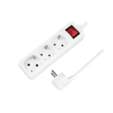 Prelungitor Logilink LPS206, 3 x Schuko, 1.4 m, White
