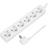 Prelungitor Logilink LPS238, 6 x Schuko, 1.5 m, White