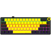Tastatura LORGAR KBP70MW, RGB LED, USB Wireless/Bluetooth, Black-Yellow