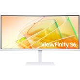 Monitor LED Curbat Samsung ViewFinity S6 S65TC LS34C650TAUXEN, 34 inch, 3440 x 1440 pixeli, 5 ms, White