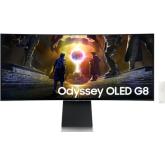 Monitor OLED Curbat Samsung Odyssey G8 G85SD LS34DG850SUXDU, 34 inch, 3440x1440, 0.03 ms GTG, White