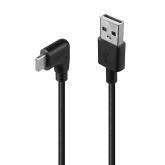 Cablu de date Lindy 32001, USB-C male - USB-A male, 1m, Black