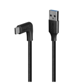 Cablu de date Lindy 32013, USB-A male - USB-C male, 1m, Black