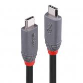 Cablu de date Lindy LY-36947, USB-C - USB-C, 0.8m, Black